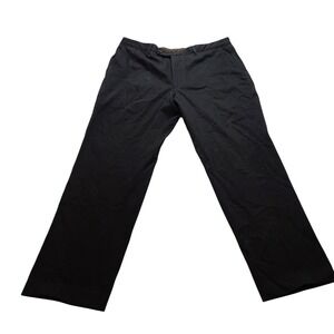 Pal Zileri Sport Trousers Pants Men's 38x28 56 IT Black Cotton Twill Flat Front